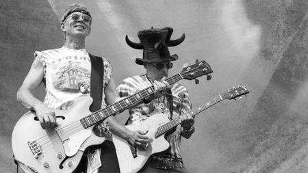 Jack Casady and Jorma Kaukonen perform with Hot Tuna at the Furthur Festival in Veneta, Oregon - July, 1996