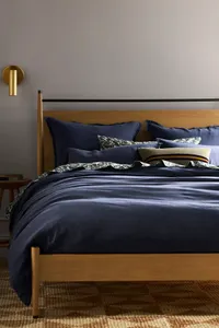 Anthropologie Washed Linen Duvet Cover (Queen)