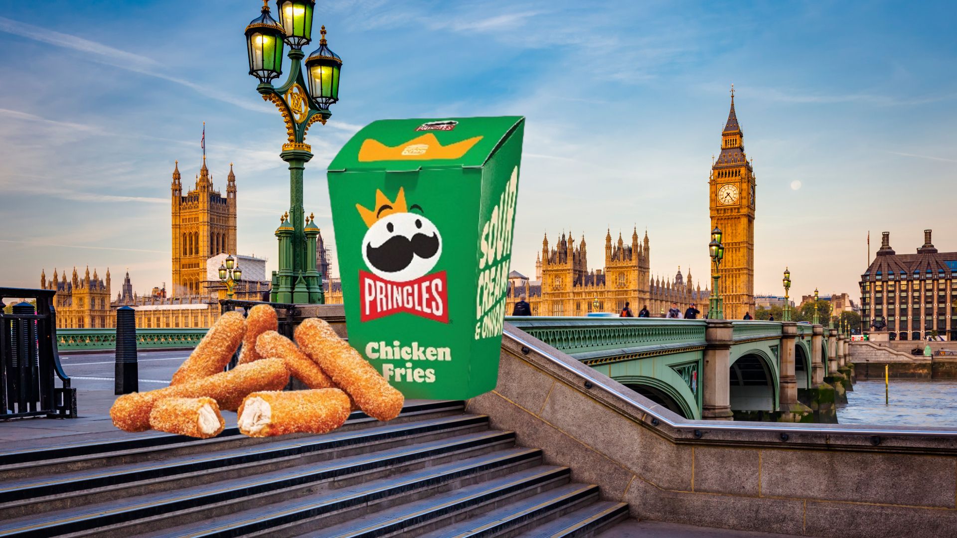 Burger King and Pringles chicken fries in London