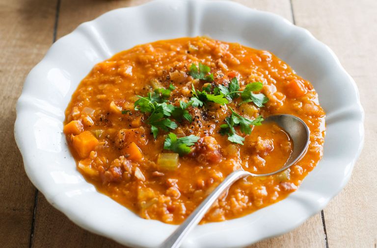 Lentil and bacon soup recipe