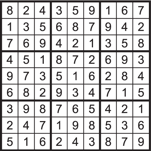 Sudoku solution