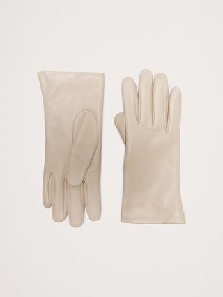 Cashmere-Lined Leather Gloves