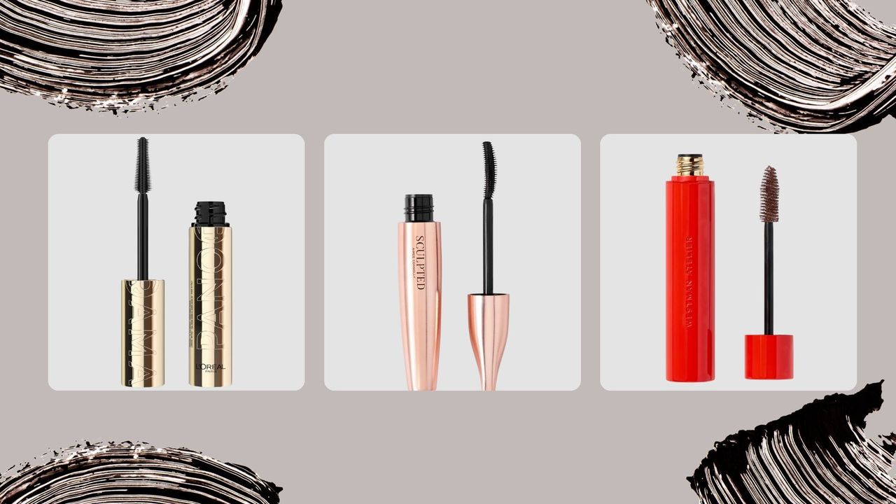 A selection of the best brown mascara buys, including options from L&#039;Oreal, Sculpted by Aimee, Westman Atelier