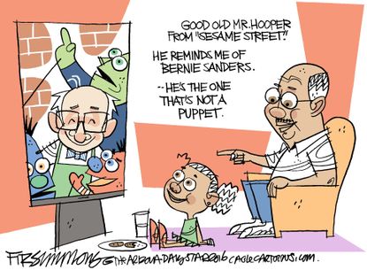 Political Cartoon U.S. Bernie 2016