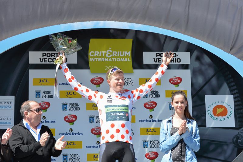 Ben King (Cannondale-Garmin) in the KOM jersey
