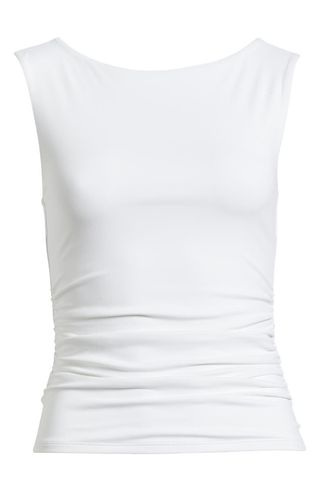 Boat Neck Sleeveless Top