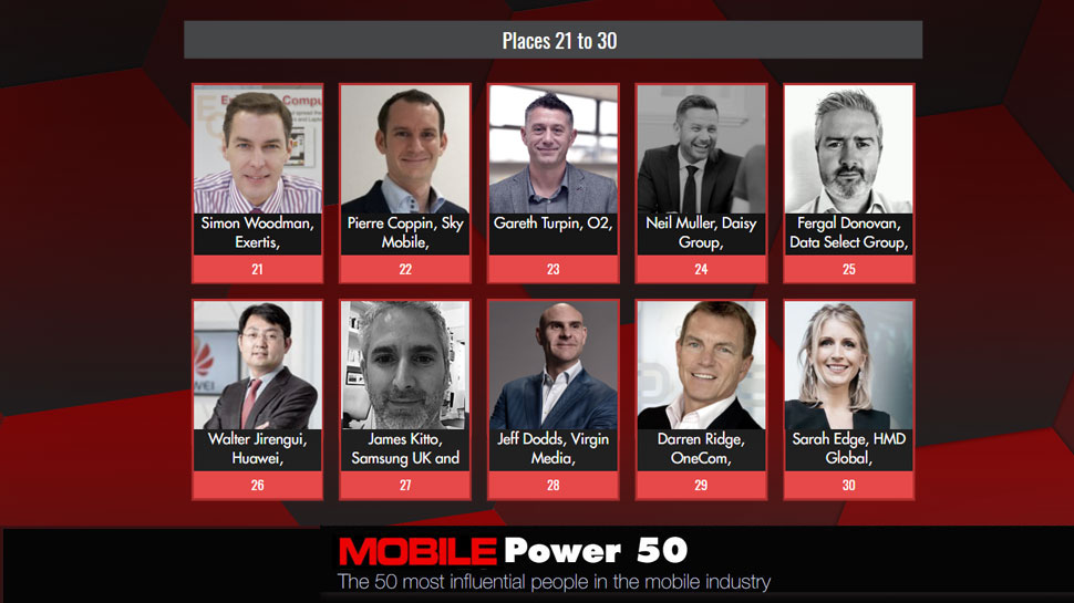 Mobile Power 50 - 30 to 21 official rankings announced