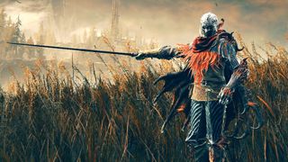 Drake Knight character in Elden Ring preparing to strike with Light Greatsword Milady