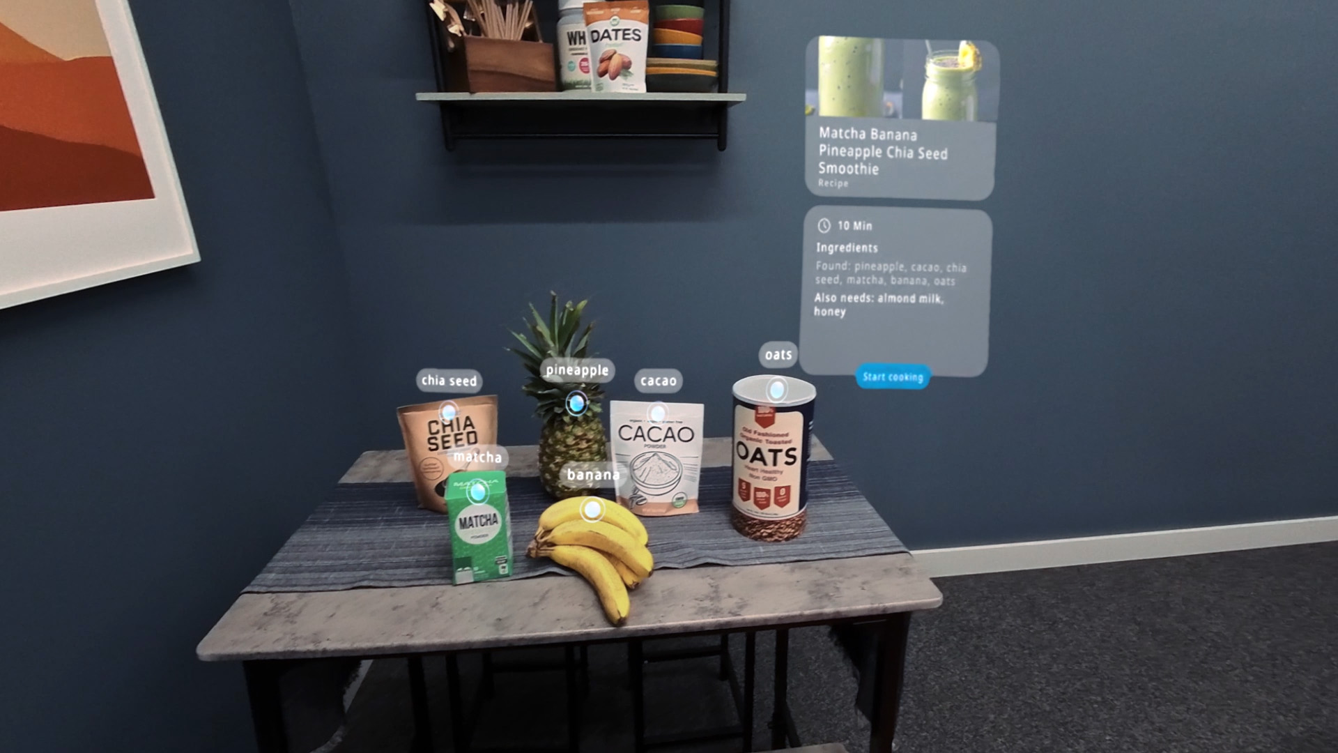 How Meta AI can identify objects and make recipes out of food, as seen through Meta Orion AR Glasses