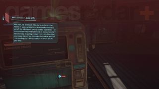 Cyberpunk 2077 Phantom Liberty Treating Symptoms holo message from Alan about successful operation