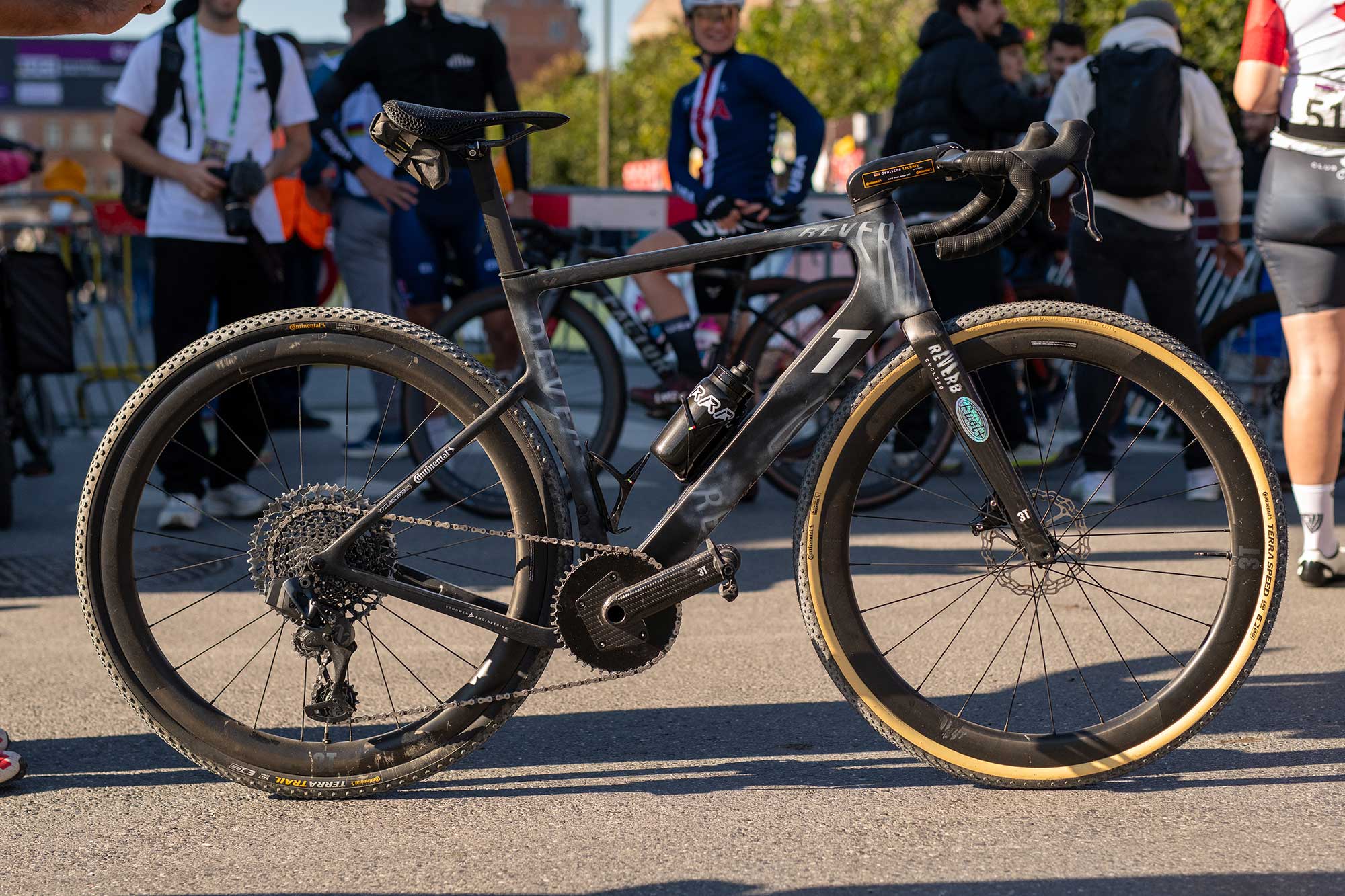 The Reverb Riders team bike at the Gravel World Championships.