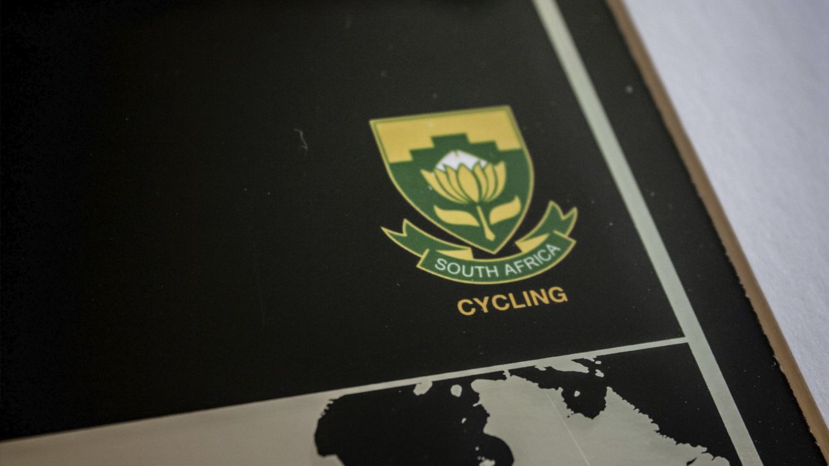 Detail of King Protea logo, Cycling South Africa emblem