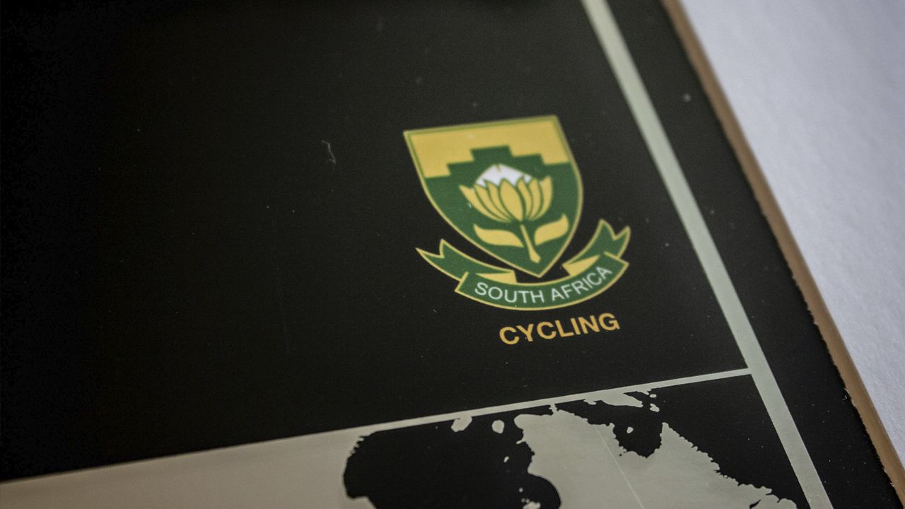 Detail of King Protea logo, Cycling South Africa emblem