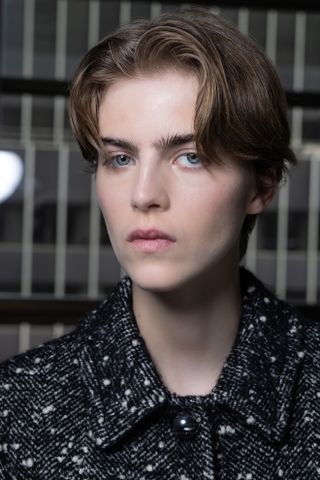 Cowlick hair trend at NYFW.