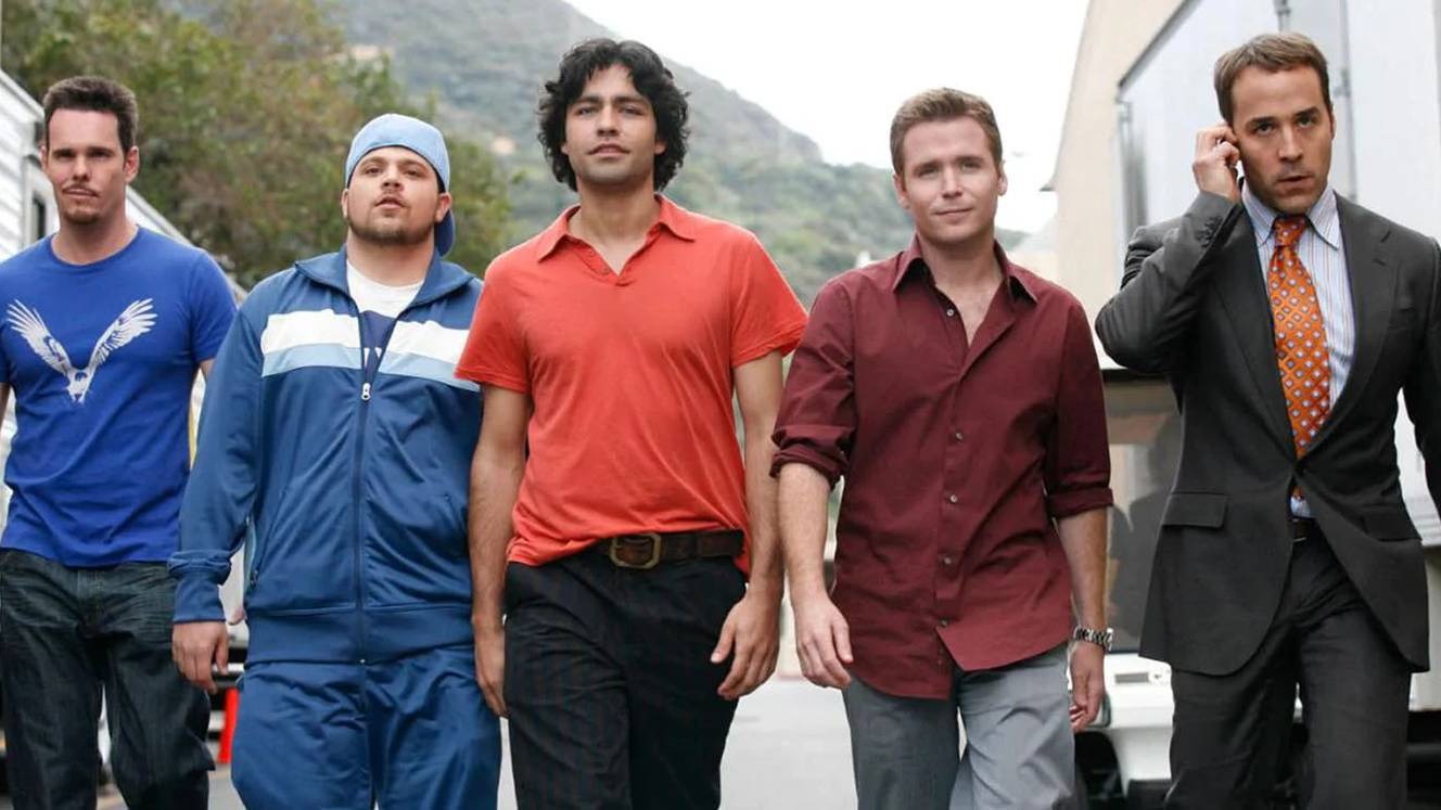Kevin Dillon, Kevin Connolly, Adrian Grenier, Jerry Ferrara, and Jeremy Piven star in 'Entourage'
