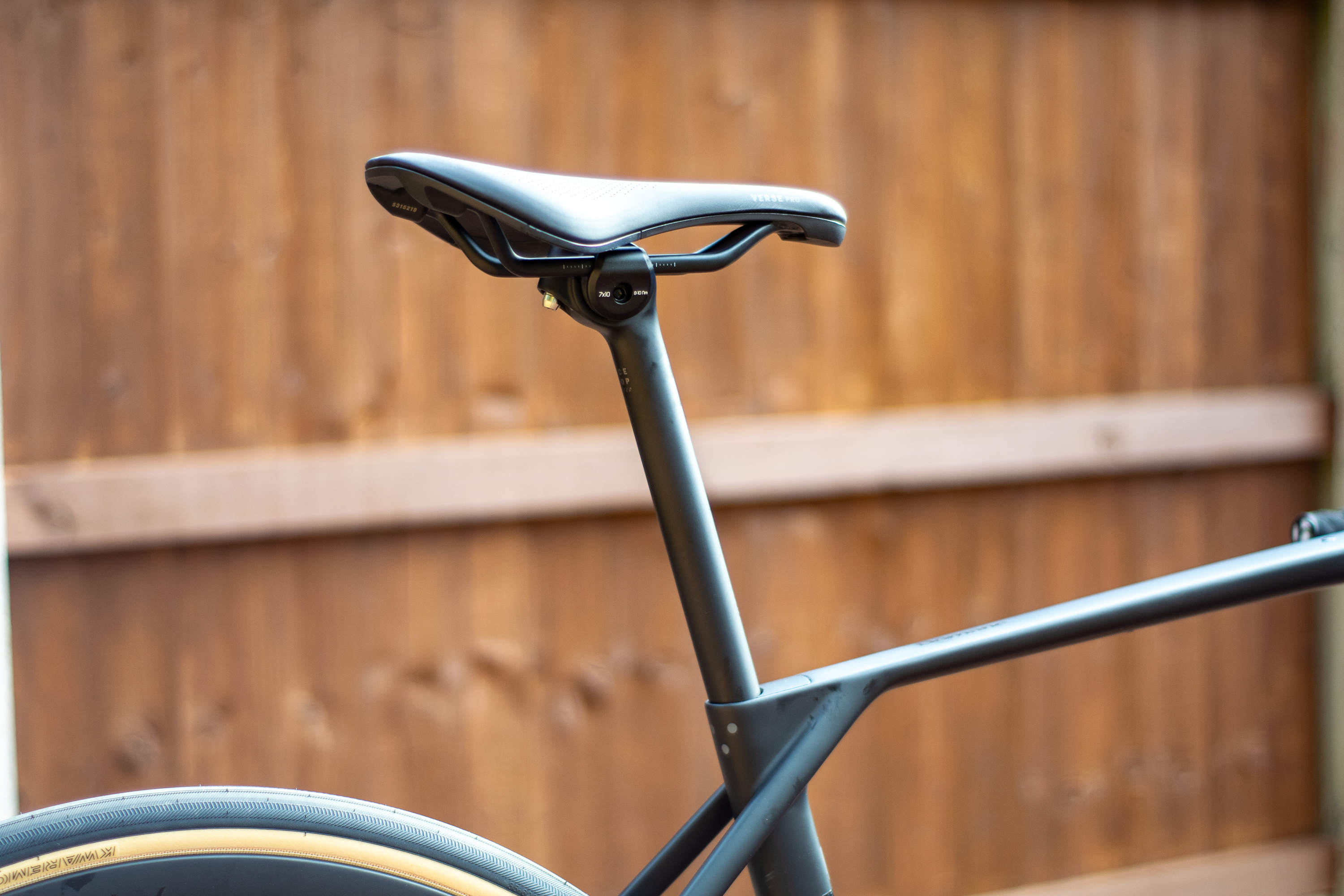 A black Trek Domane SLR 7 AXS