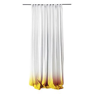 dip dyed yellow curtain