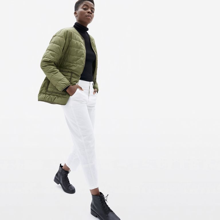 Everlane, recycled polyester, recycled coat, sustainable fashion