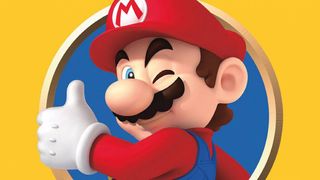 Mario winking with his thumb up