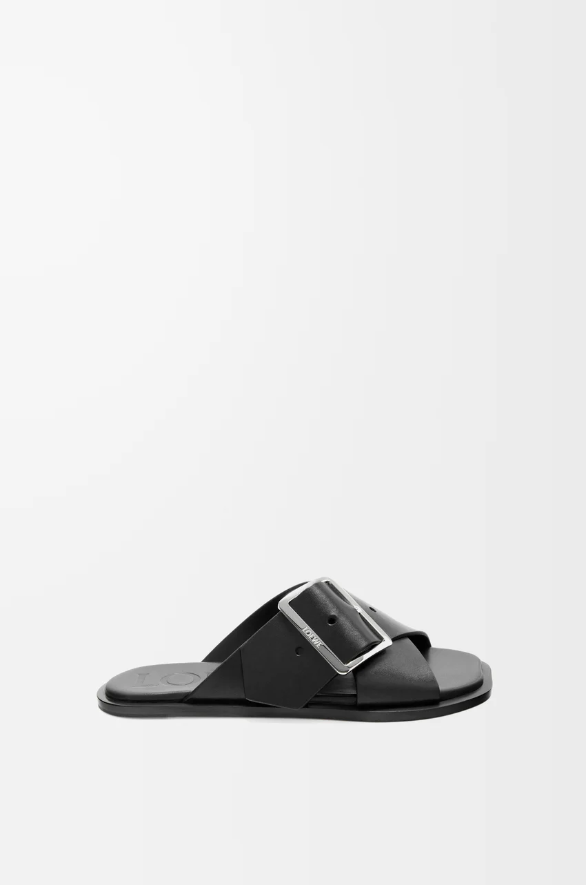 Loewe, Petal Belt Flat Sandal in Vegetable-Tanned Calfskin