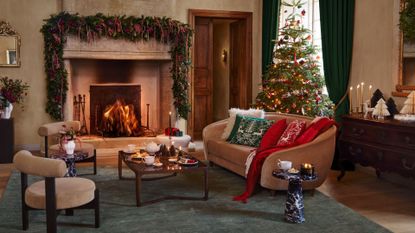 A festive home with Christmas decor 