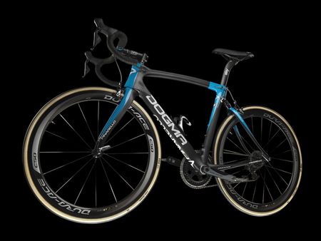 Team Sky's bike for the cobbled classics, the Pinarello DOGMA K8-S
