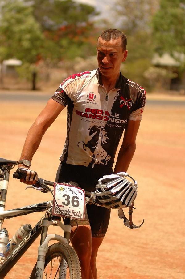 Australian Sam Nathan at the end of a strong ride.