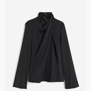 H&M draped blouse cut out 