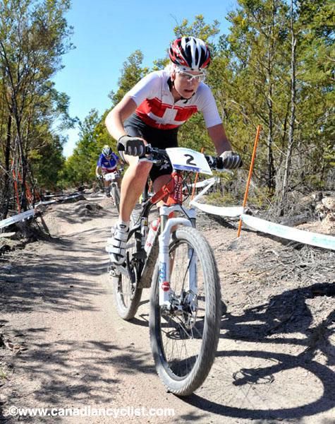 Michelle Hediger and Pauline Ferrand Prevot swapped the lead in the first two laps.