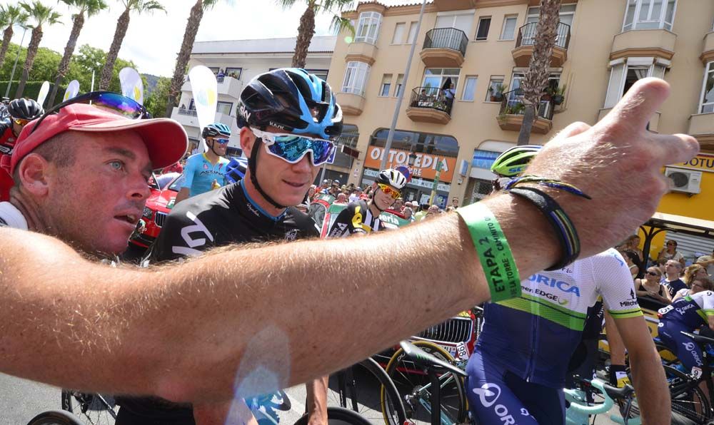 Chris Froome takes photos with fans