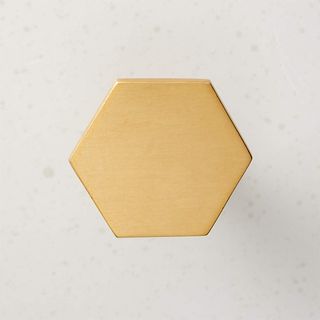 brass hexagon cabinet knob