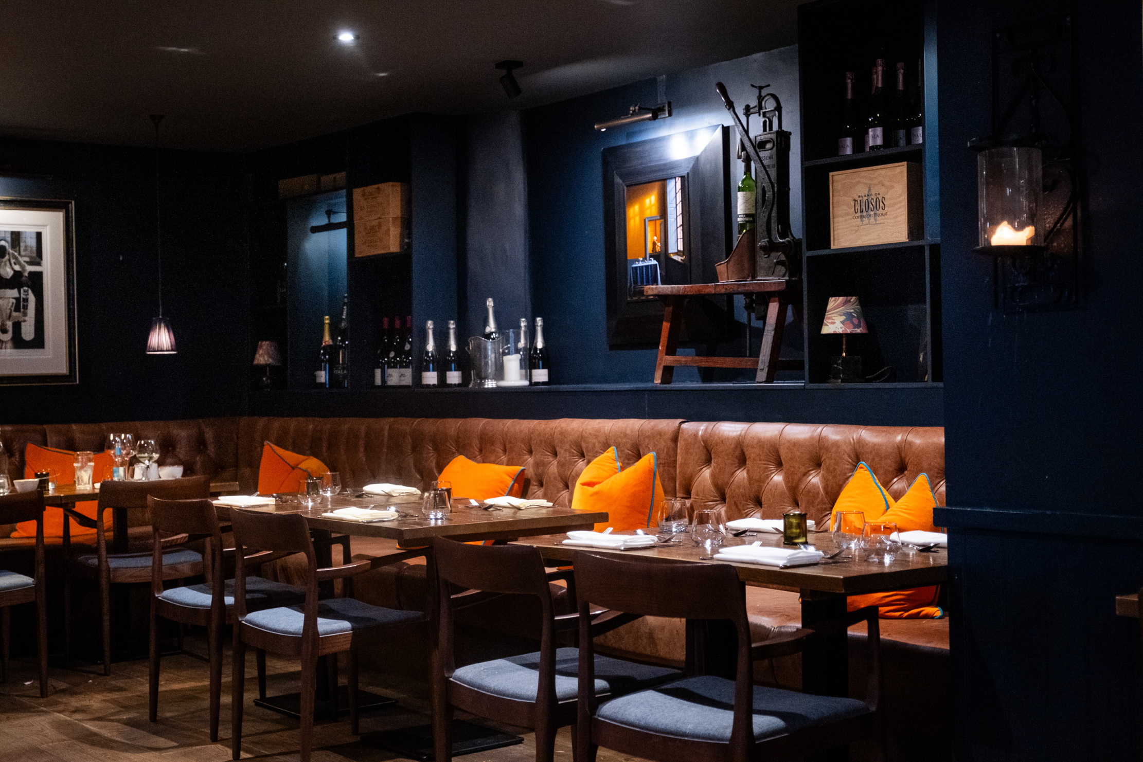 Images of the interiors of the Nevill Arms in Medbourne