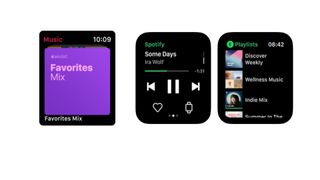 Apple Music and Spotify apps for Apple Watch
