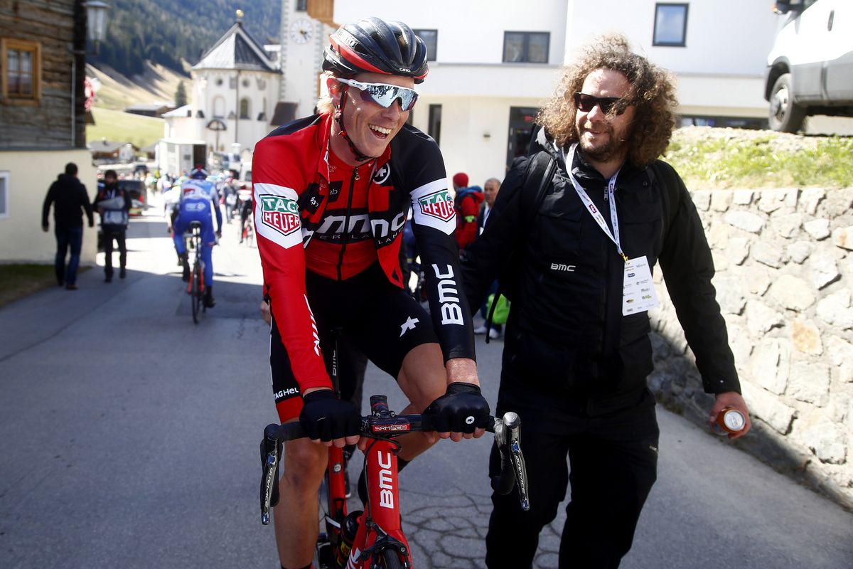 Rohan Dennis all smiles after his win