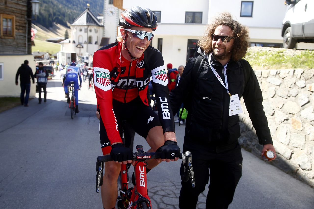 Rohan Dennis all smiles after his win