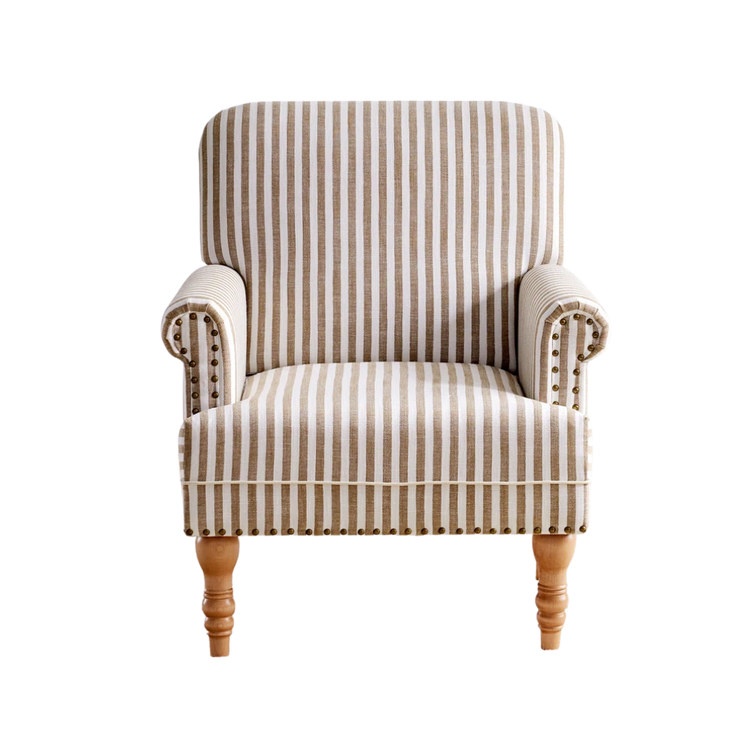 Highland Dunes Upholstered Wooden Armchair &amp;amp; Reviews | Wayfair