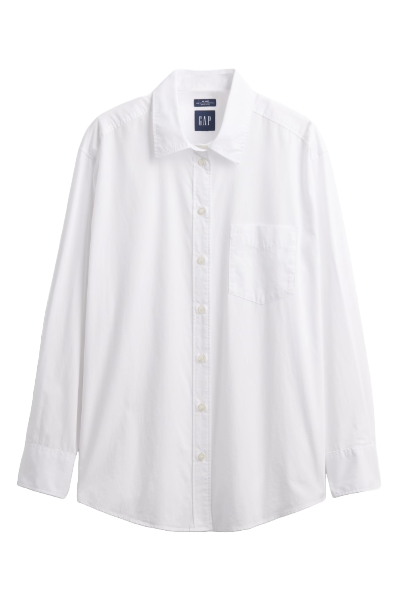 Gap, Organic Cotton Poplin Big Shirt
