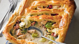 Christmas leftover recipes: air fryer turkey and gammon pie
