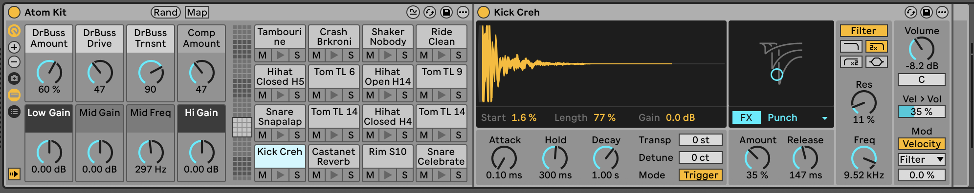 Ableton Live 12 Suite Drum Sampler