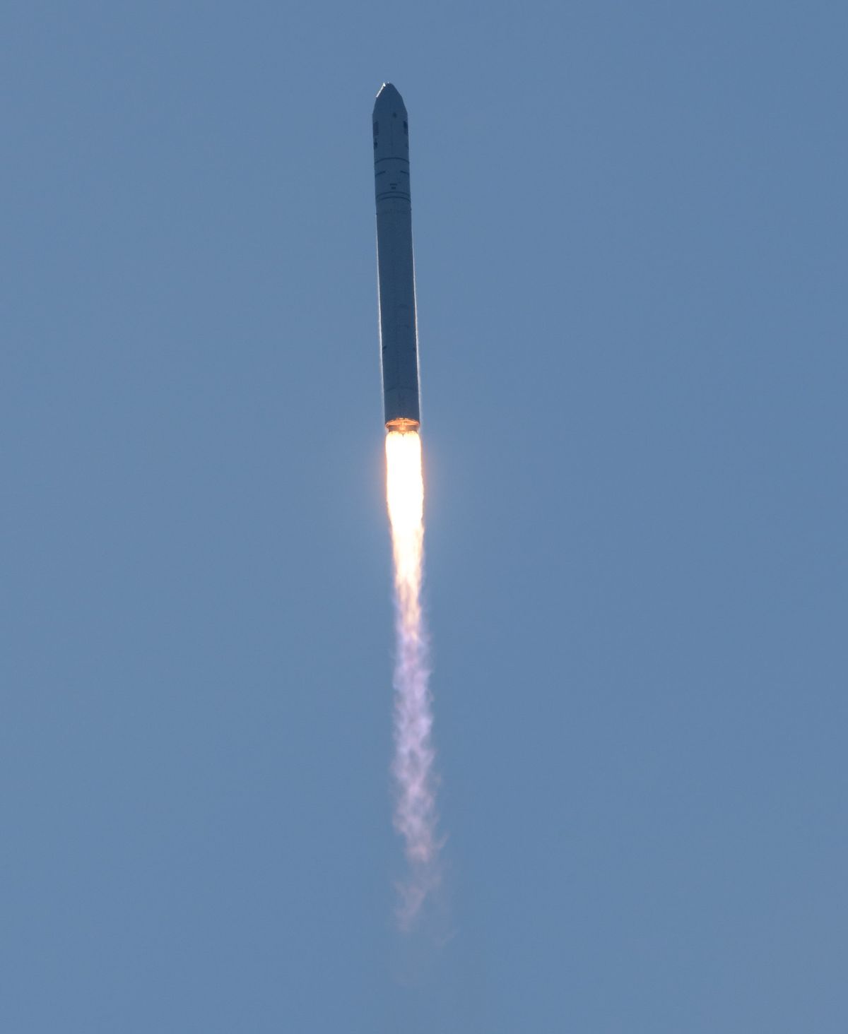 The Antares rocket is pictured shortly after lifting off from NASA's Wallops Flight Facility in Virginia, on Nov. 2, 2019.