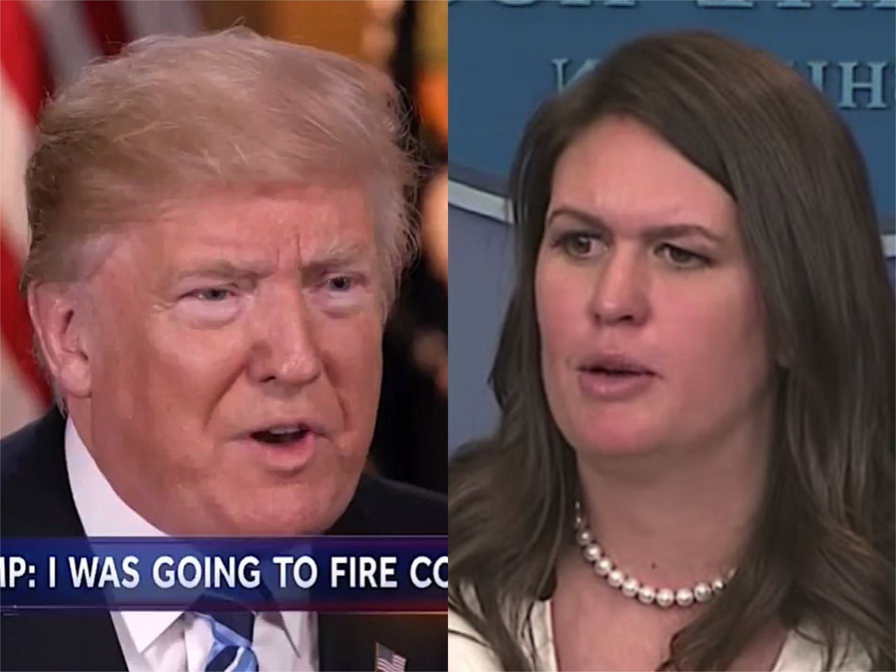 Trump and Sarah Huckabee Sanders talk Russia