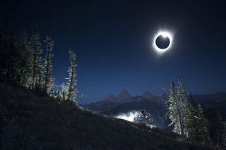 RAW:&nbsp;Noah Wetzel, USA, for his shot of Chris Bule riding under the Total Solar Eclipse in Teton Valley, Wyoming, USA.