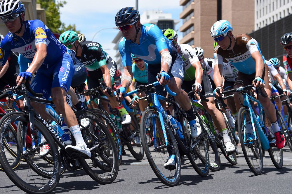 Nuno Bico (Movistar) finished the Tour Down Under despite a nasty crash on stage 5