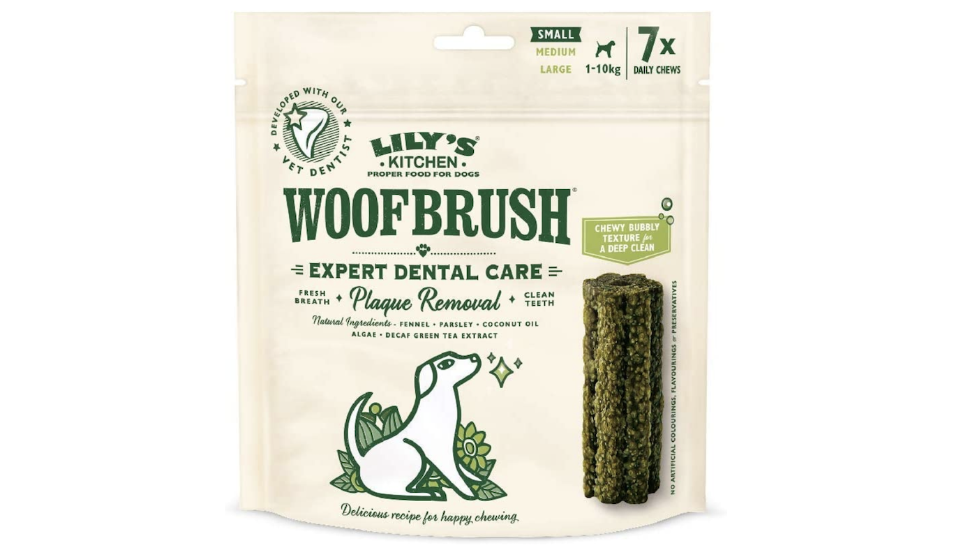 Dental dog chews Lily's Kitchen woofbrush