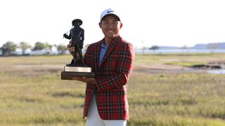 C.T. Pan with the 2019 RBC Heritage trophy