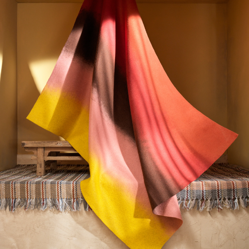 Ombr&amp;eacute; Hand-Felted Yak Blanket (79in/2m)