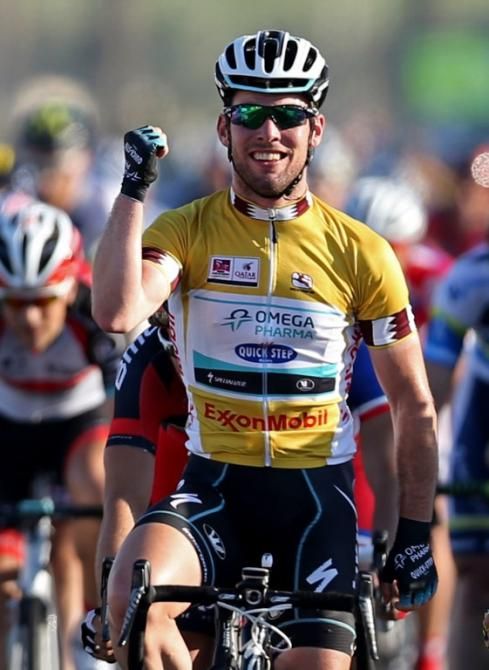 Mark Cavendish (Omega Pharma - Quick Step) celebrates overall victory