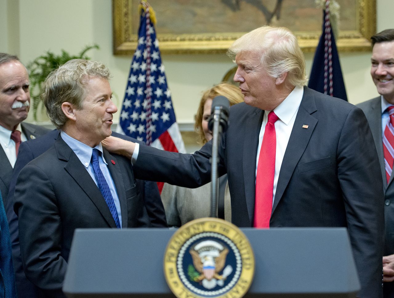 Rand Paul and Donald Trump at the White House