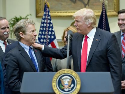 Rand Paul and Donald Trump at the White House