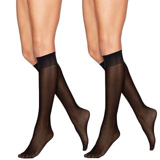 Hanes Women's Alive Full Support Knee High A446, Jet, One Size